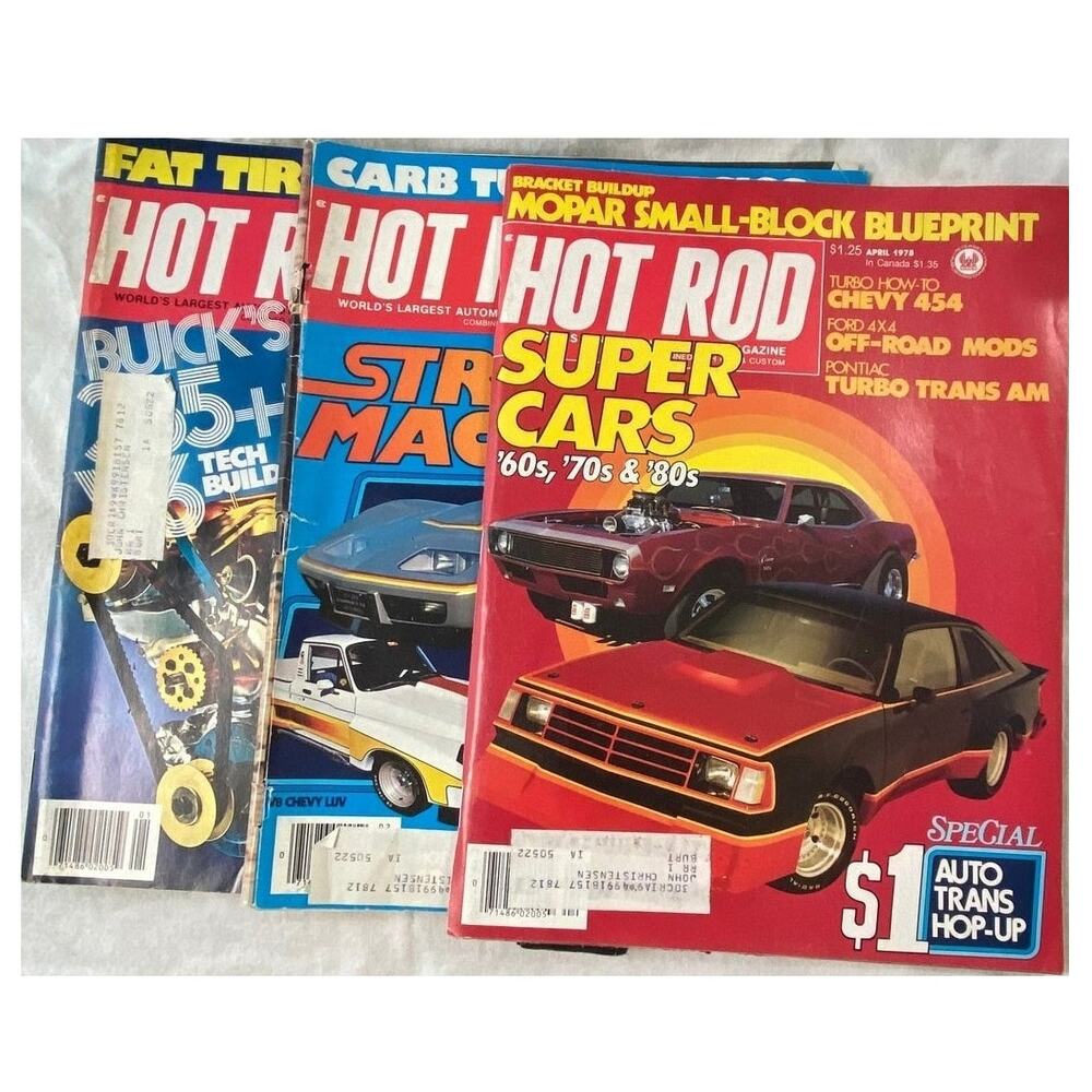 Vtg Lot 3 Hot Rod Jan Feb Apr 1978 Magazine Hemi Holley Horsepower Automobile